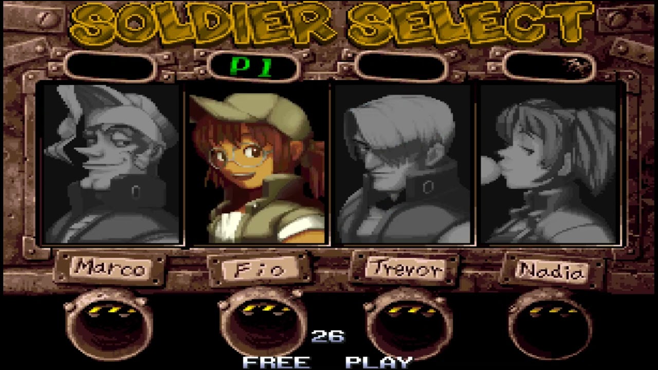 Metal Slug 4 character select screen