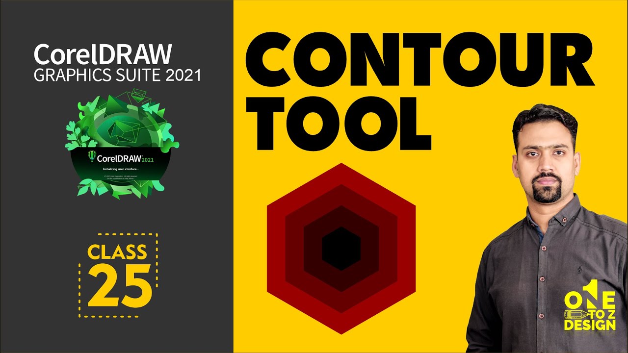 Contour Tool in CorelDraw 2021 | Class # 25 | Urdu / Hindi