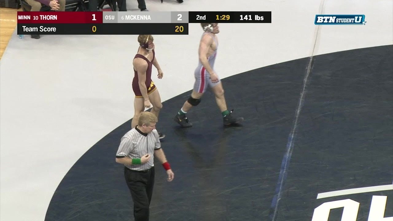 Big Ten Wrestling 2018 - 141 LBs - Ohio State's Joey McKenna vs. Minnesota's Tommy Thorn
