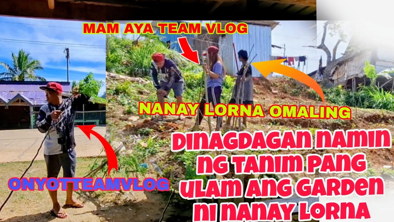Nagtanim kami ng gulay pang ulam Nila nanay lorna ❤️#onyotteamvlog #charityvlog 