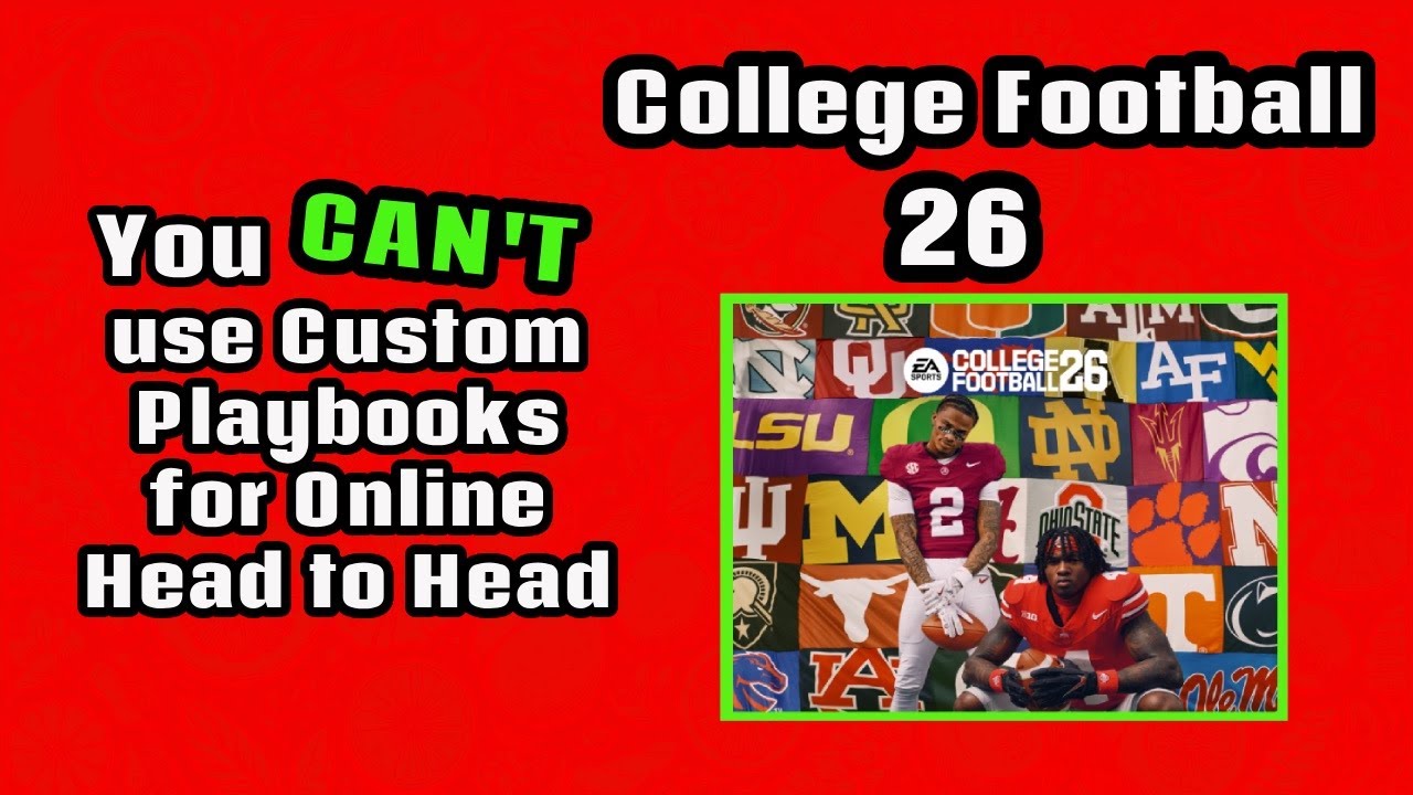 You CAN'T use Custom Playbooks Online - College Football 26