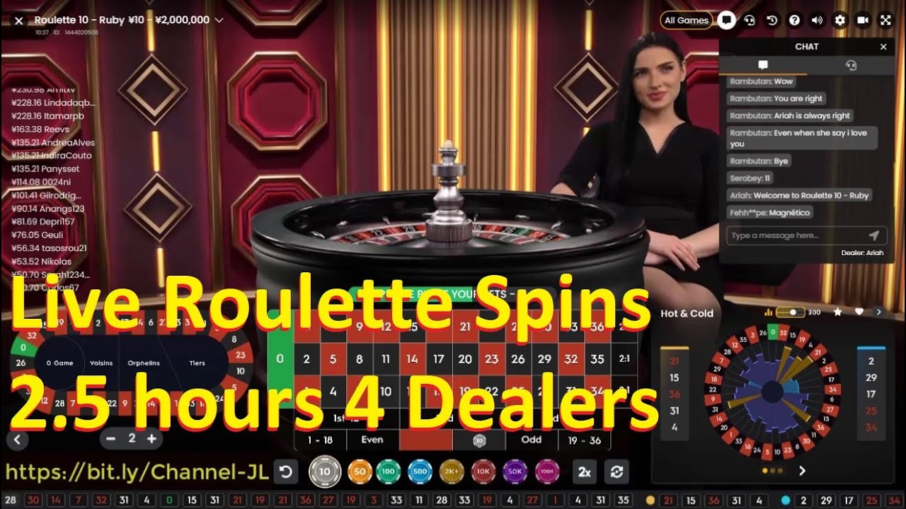 Live Roulette Spins 2.5 hours 4 Dealers Roulette Ruby Pragmatic Play