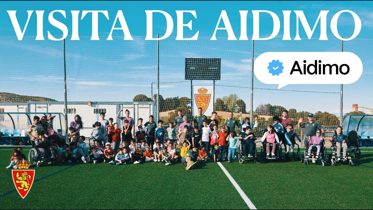 La asociación Aidimo comparte una tarde de entrenos en la CD | Real Zaragoza