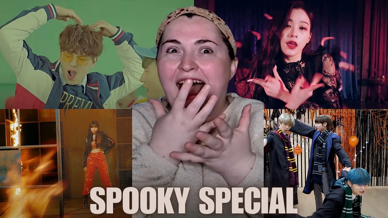 SPOOKY SPECIAL! TXT 'RUN AWAY'/BTOB 'MOVIE'/DREAMCATCHER 'RED SUN'/PURPLE KISS 'memeM' | REACTION