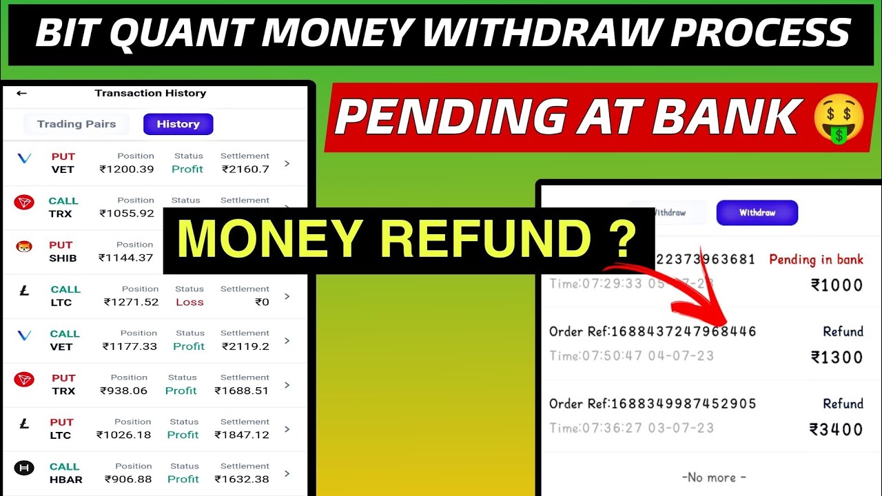 How to money withdraw in Bit Quant | Bit Quant se paise kaise withdraw karen | Pending at bank |
