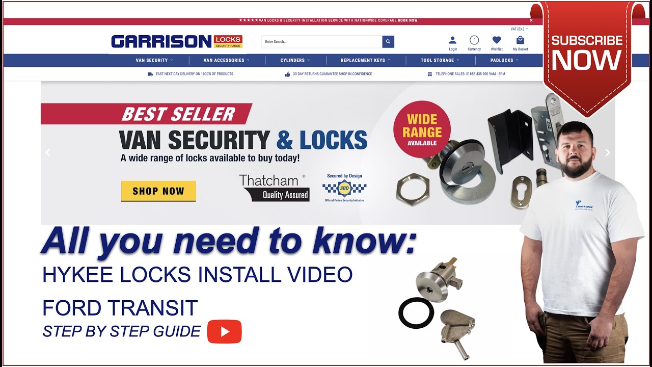 Ford Transit drivers door lock upgrade - Full installation video.