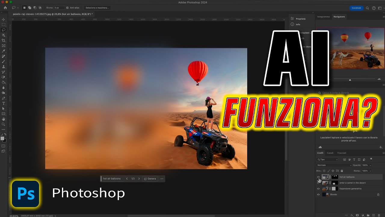 Crea con l'Intelligenza Artificiale: Scopri il Riempimento Generativo in Photoshop!