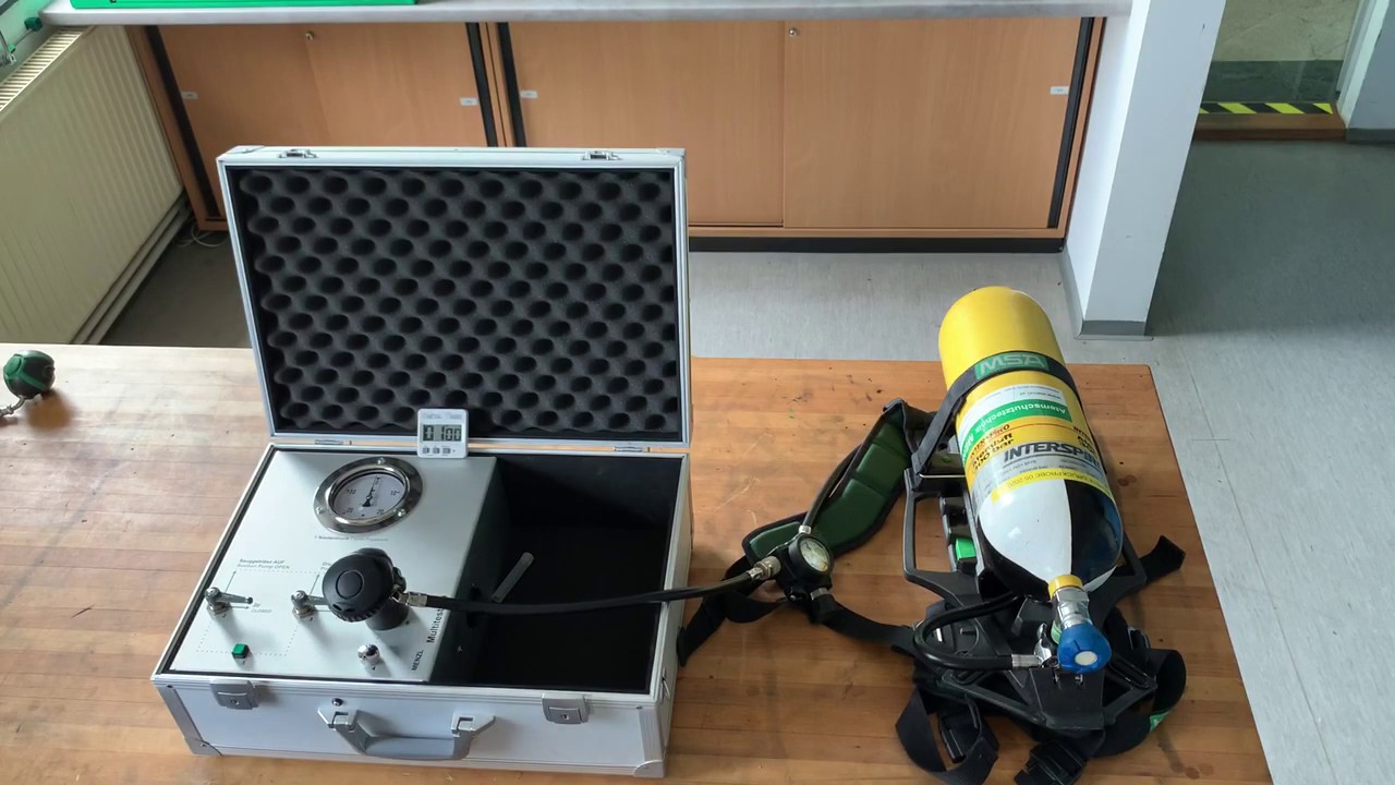 Atemschutztechnik Menzl, Multitest ND - Pr&uuml;fkoffer, Pr&uuml;fbeispiel: Lungenautomat-Normaldruck