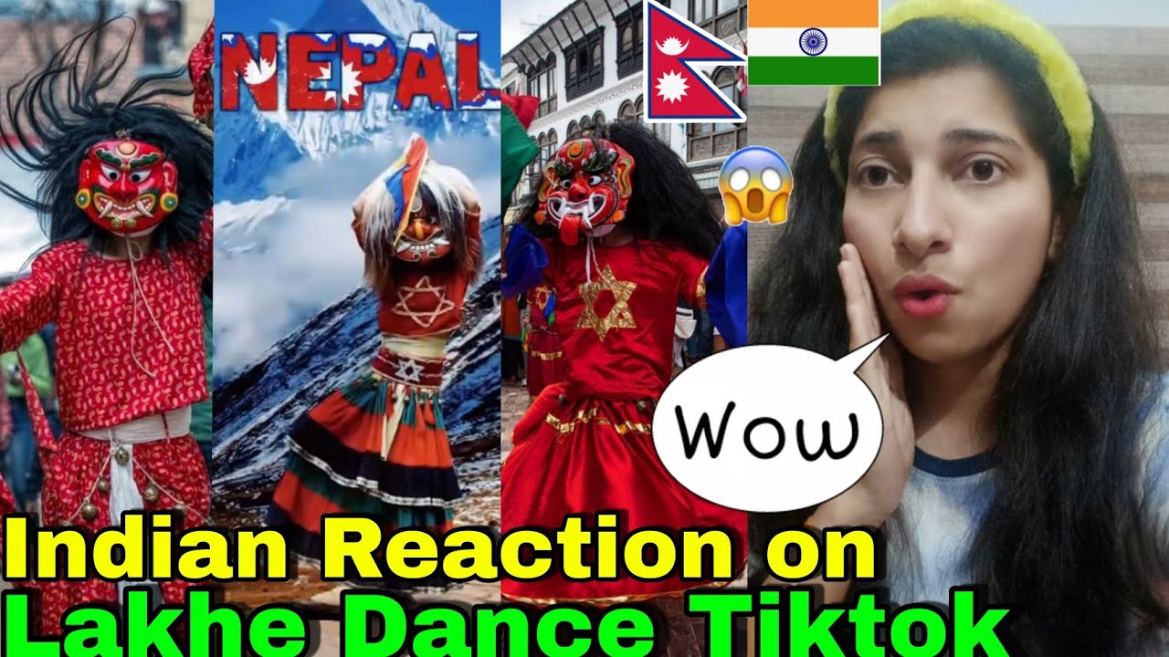 INDIAN Reaction on Nepal | Newari Gai jatra Lakhe Dance Tiktok | Crazzy Pikku #nepaliculture #lakhe