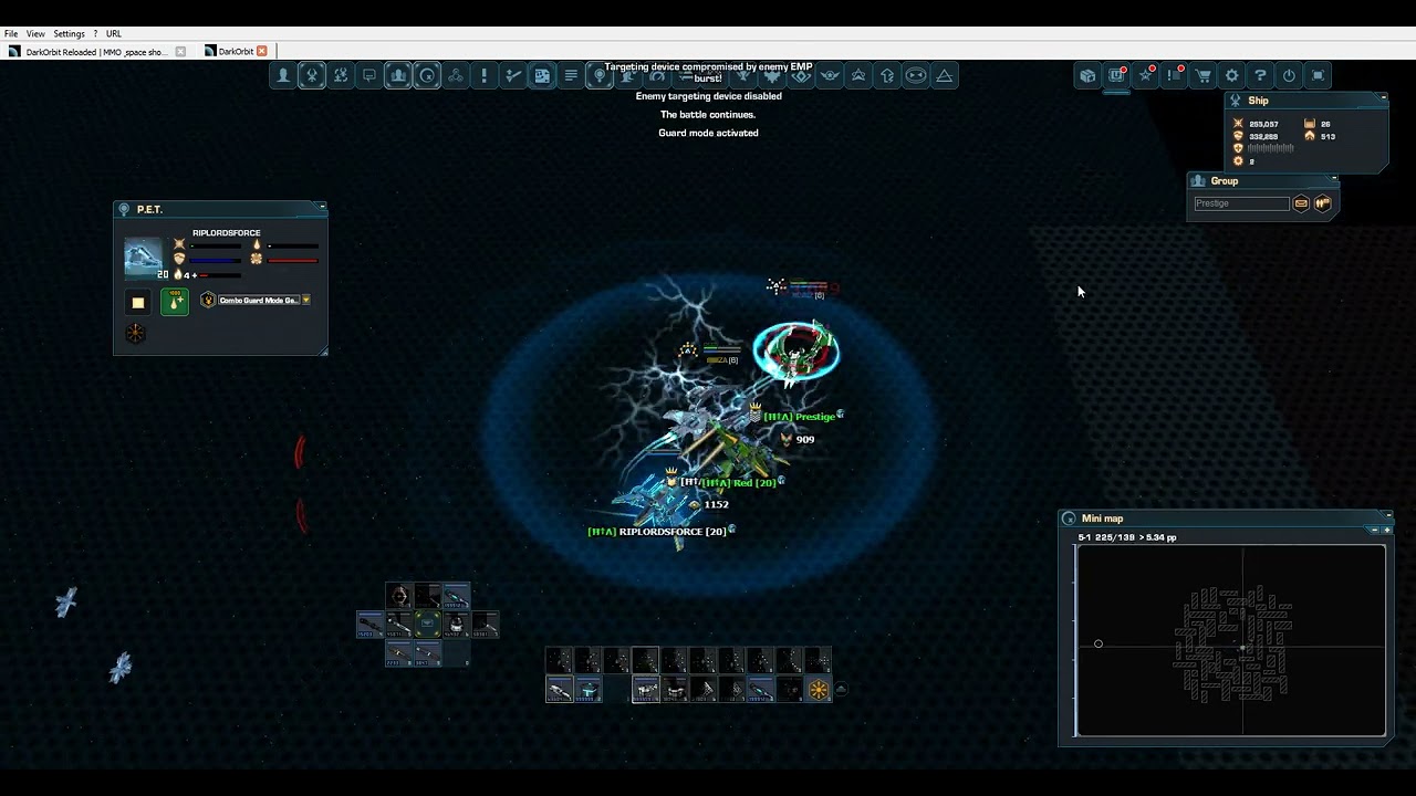 Dark Orbit GE5 Psycho Vs Keano Bastion 1v1