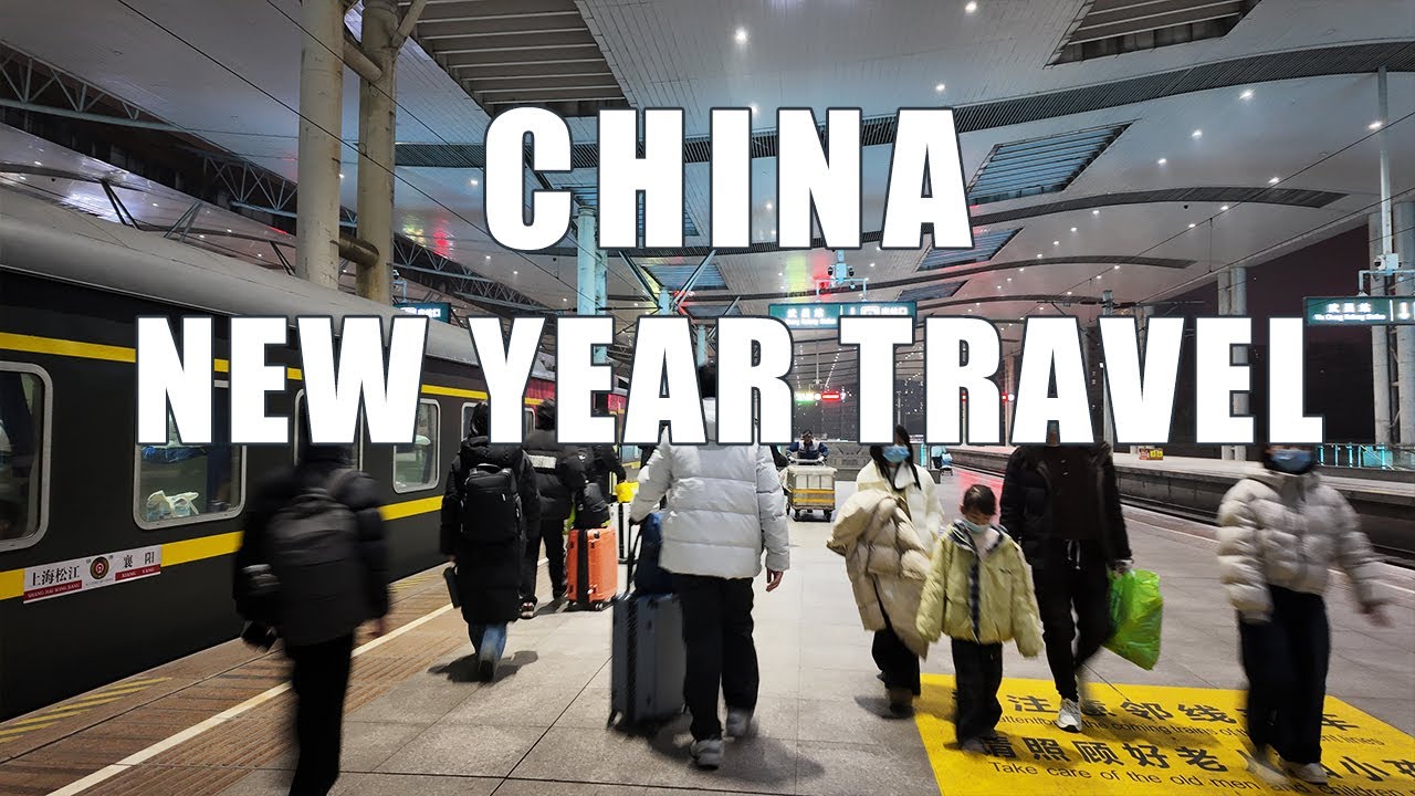 Walking Through a Chinese Train Station During New Year - Real Life in China