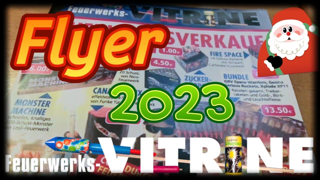 Feuerwerksvitrine Flyer Vorschau 2023 | Silvester Ladenverkauf Berlin