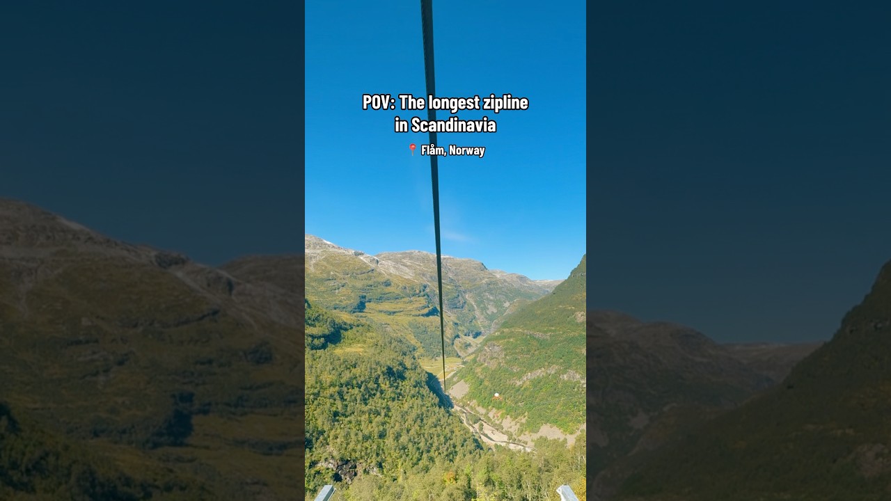 Fl&aring;m Zipline, Norway #fl&aring;mzipline #fl&aring;mnorway #zipline