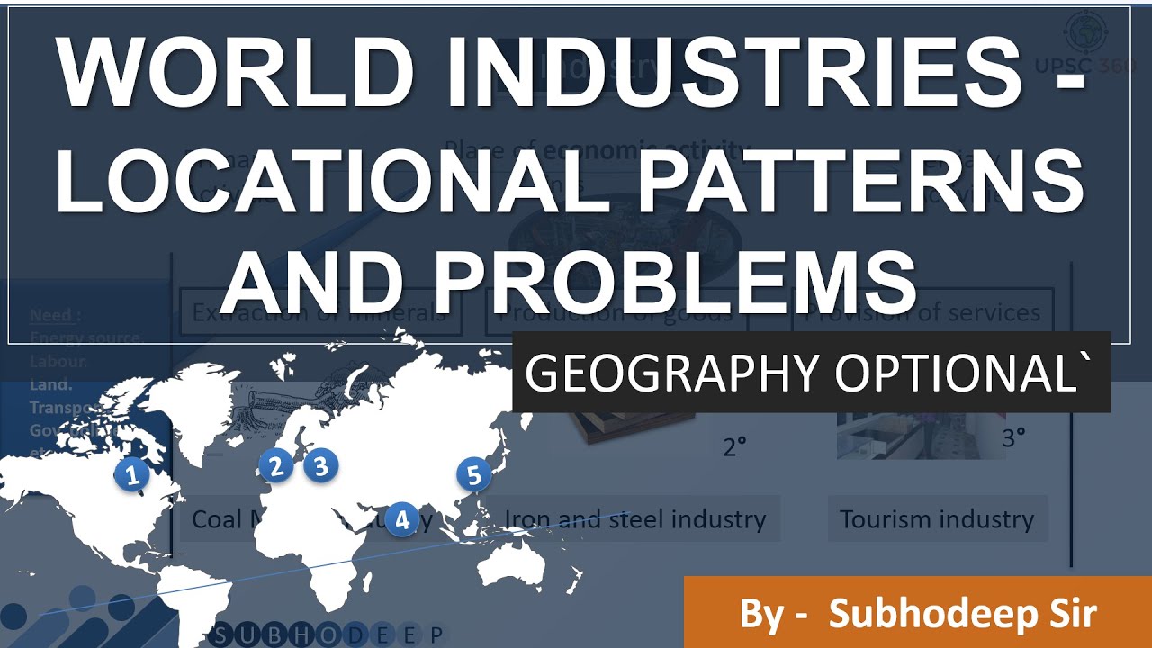 World industries - Locational patterns and problems | Geographical Optional - UPSC  - By Subhodeep