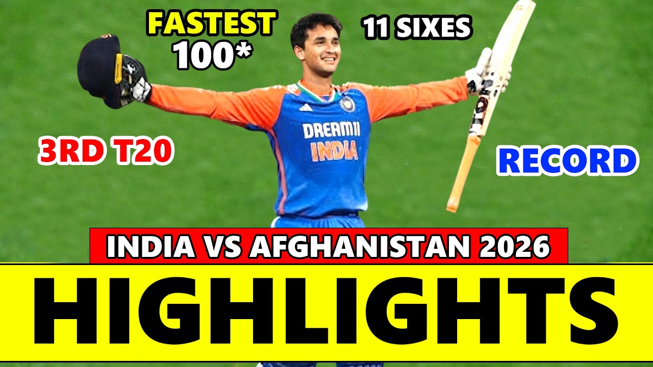 India vs Afghanistan 3rd T20 Match Highlights 2026 | IND VS AFG