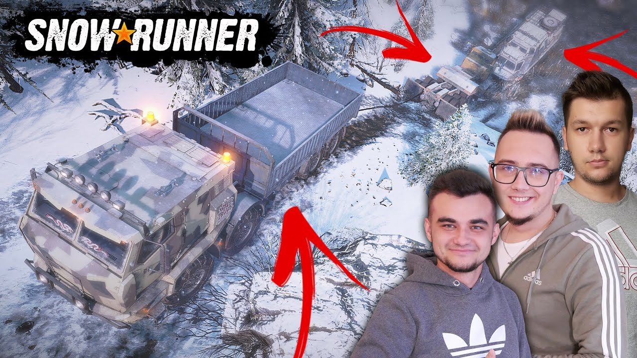 CO TU SIĘ STAŁO?😱😂 Wyciąganie Ciężarówki z Rowu??😱☆ SNOWRUNNER MULTIPLAYER ☆ ㋡  MafiaSolecTeam✨😍