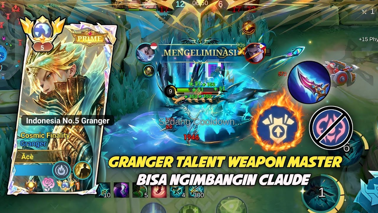COBAIN GRANGER WEAPON MASTER OP BANGET, BISA MENANG LAWAN CLAUDE‼️| TOP GLOBAL GRANGER MLBB