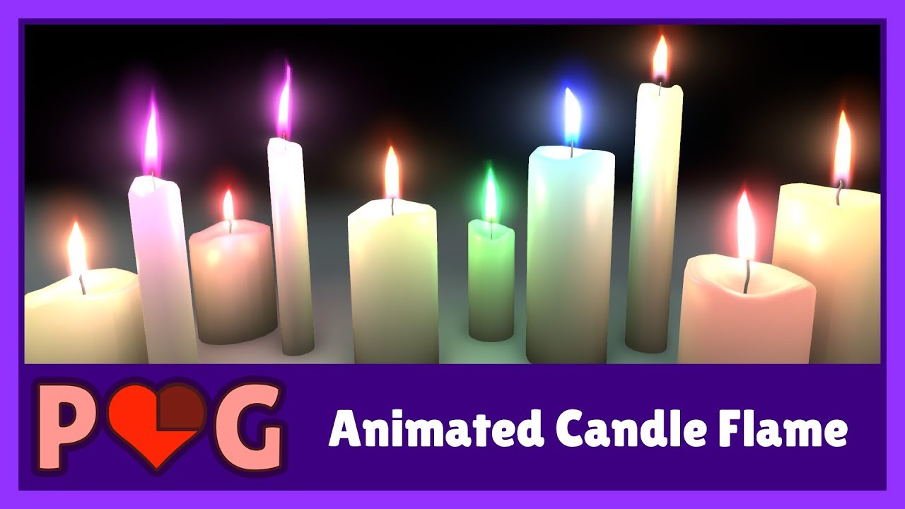 Animated Candle Flame Shader, in Unity