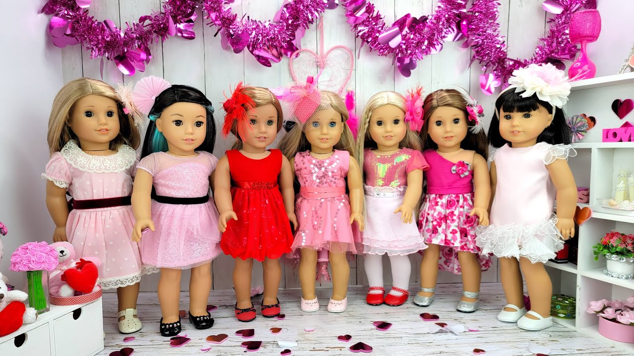 DRESSING OUR AMERICAN GIRL DOLLS FOR VALENTINE'S DAY