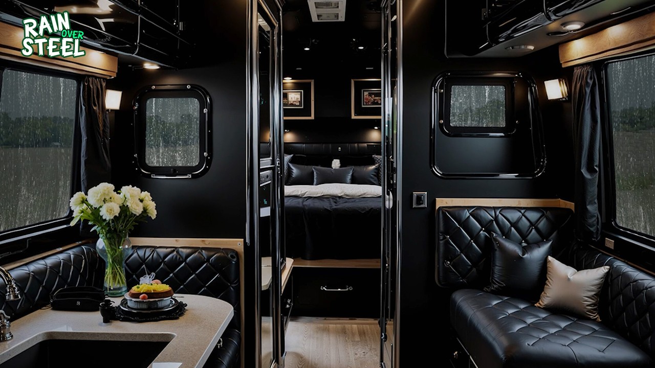 Gentle Rain Ambience in a Recreational Vehicle | Relaxing Sounds for Sleep, Study