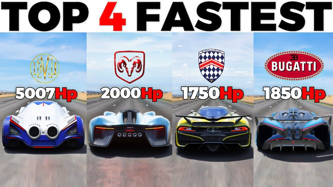 Assetto Corsa - Bugatti Bolide Vs SSC Tuatara Striker Vs Dodge SRT Tomahawk Vs Devel Sixteen