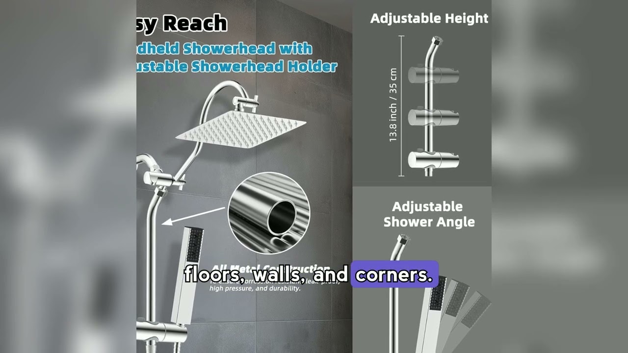 Hibbent All Metal Shower Head Review: Best Rainfall Shower Head Combo with Adjustable Extension Arm