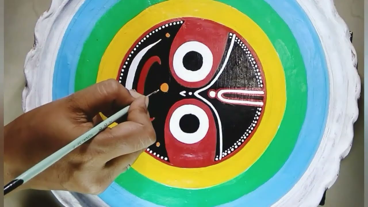 Clay Plate Painting|Jagannath Painting Step By Step|Sora Painting|4