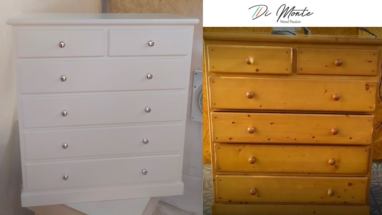 Como Pintar un Mueble de madera en blanco con pistola pintar mueble viejo lacar mueble antiguo