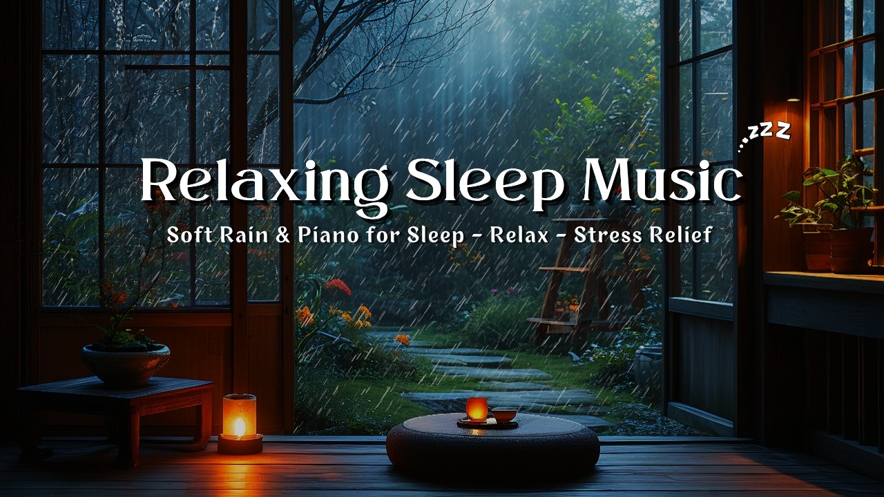 🌧️ Rain Sounds for Sleeping Deeply 🌙 Calm Piano Music for Stress Relief & Peaceful Night