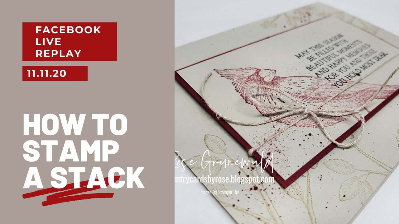 How To Stamp A Stack for a Simple Christmas Card