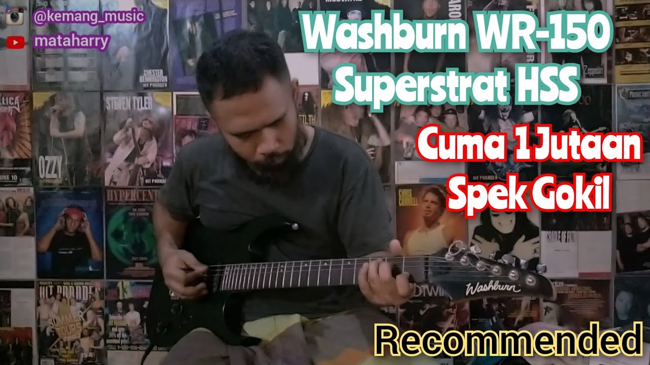 GITAR LISTRIK WASHBURN WR 150 SUPERSTRAT. REKOMENDASI GITAR ORIGINAL MURAH 1 JUTAAN