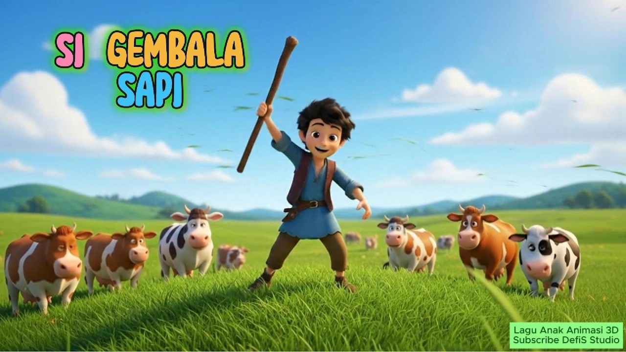 Si Gembala Sapi, yoliyo yoli-yoli-yoli-de I Nursery Rhyme Indonesia I Animasi 3D Edukatif 