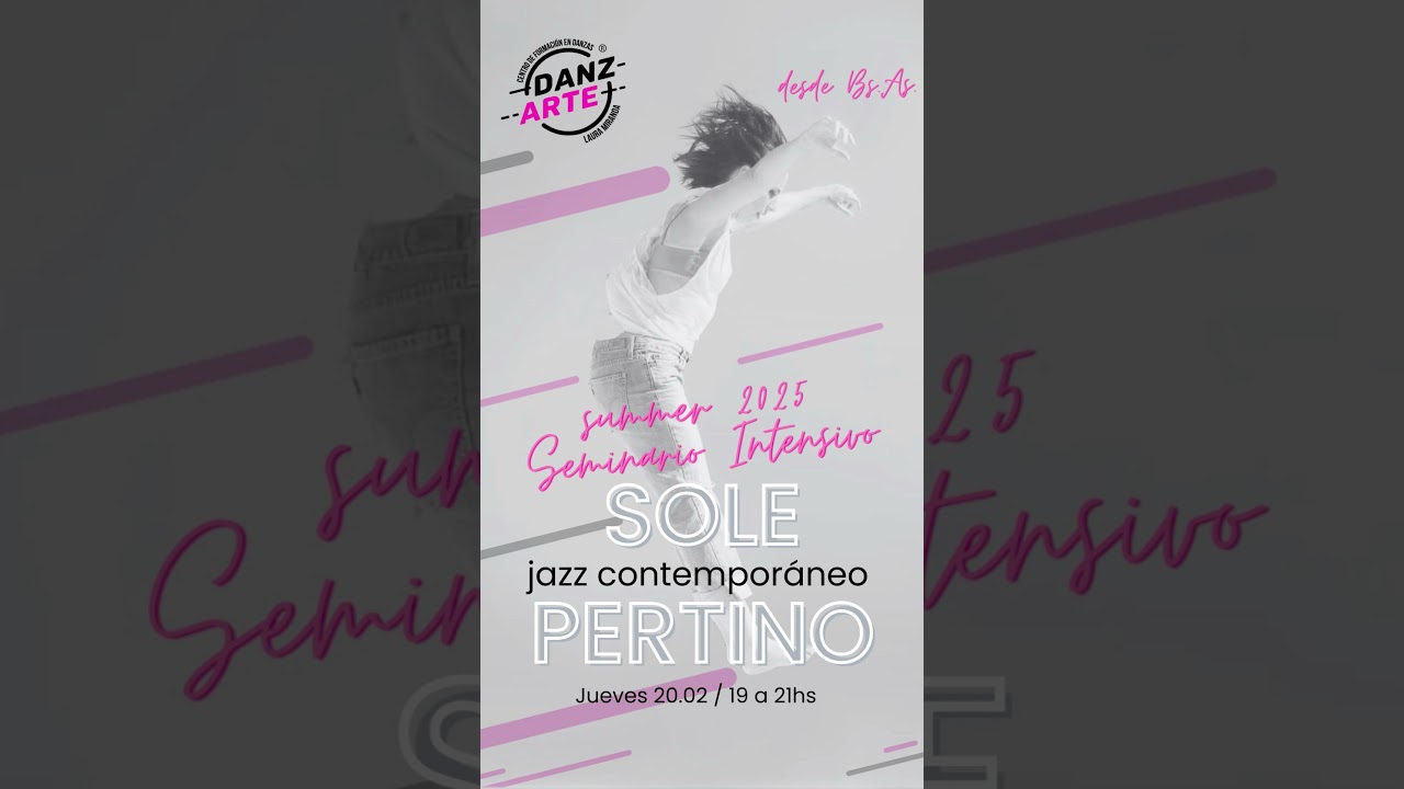 Atenci&oacute;n C&Oacute;RDOBA! Jueves 20 de Febrero seminario intensivo jazz contempor&aacute;neo en Danzarte