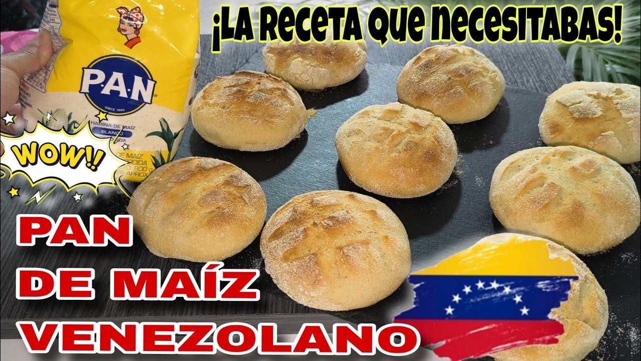✅ SI TIENES HARINA PAN, PREPARA PAN DE MAÍZ VENEZOLANO 🇻🇪🌽con esta receta ‼️ Cómo hacer pan de maíz