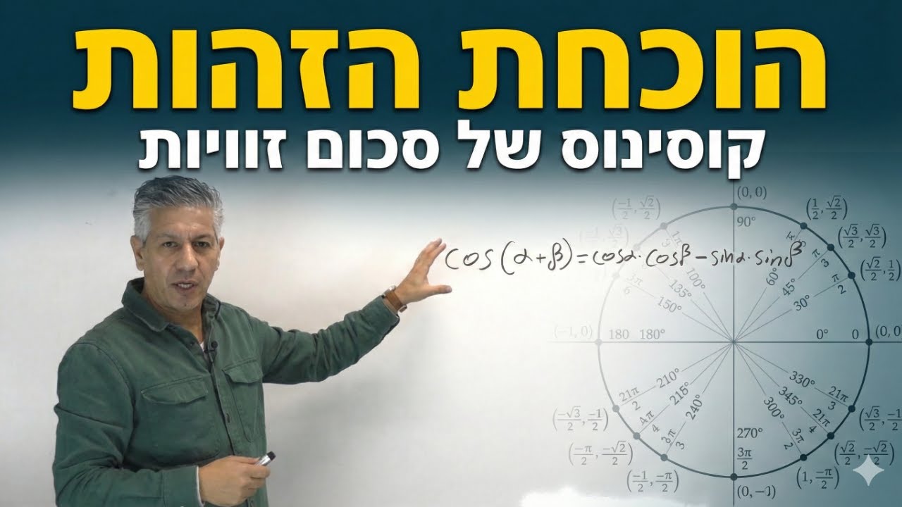 💡אתגר מתמטי: מאיפה הגיעה הזהות של קוסינוס (אלפא ועוד בטא)?