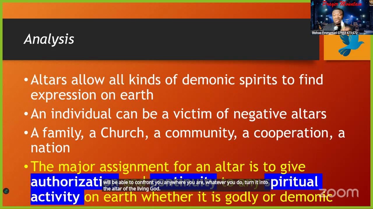 Prayer Mountain - All Demonic Altars speaking against me be destroyed