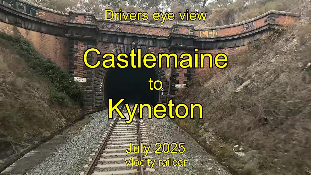 Drivers eye view, Castlemaine to Kyneton, VL, Jul 2025