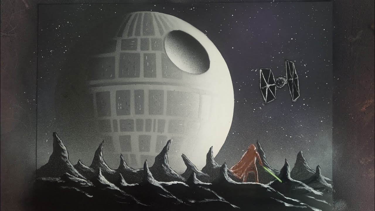 Star Wars - Death Star - SPRAY PAINT ART