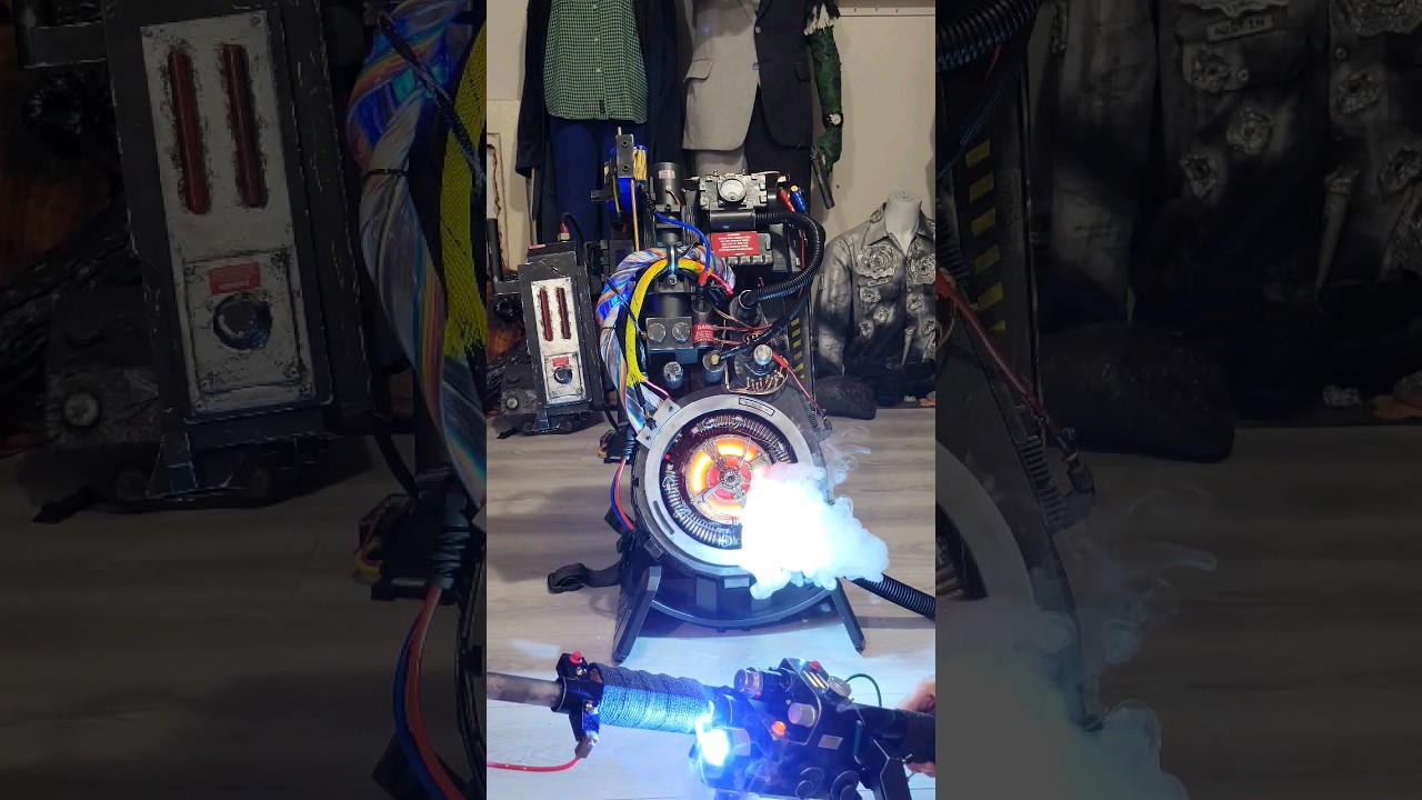 Modded Haslab/Hasbro Ghostbusters Proton Pack Demo 👻⚡🪤 #ghostbusters #modded #protonpack