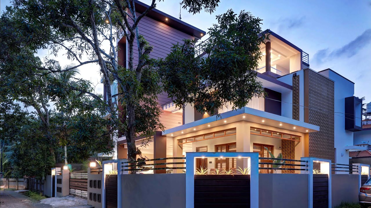 Triplex Premium Contemporary Style Home with Beautiful & Luxury Interiors in Haripad, Kerala