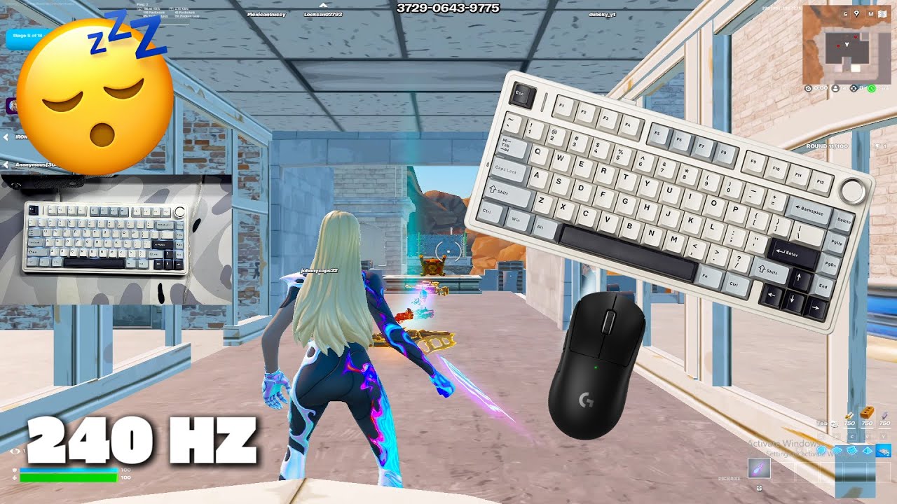 AULA F75 ASMR🤩 Fortnite Tilted Zone Wars Gameplay🏆 Satisfying Keyboard Fortnite 240 FPS Smooth 4K