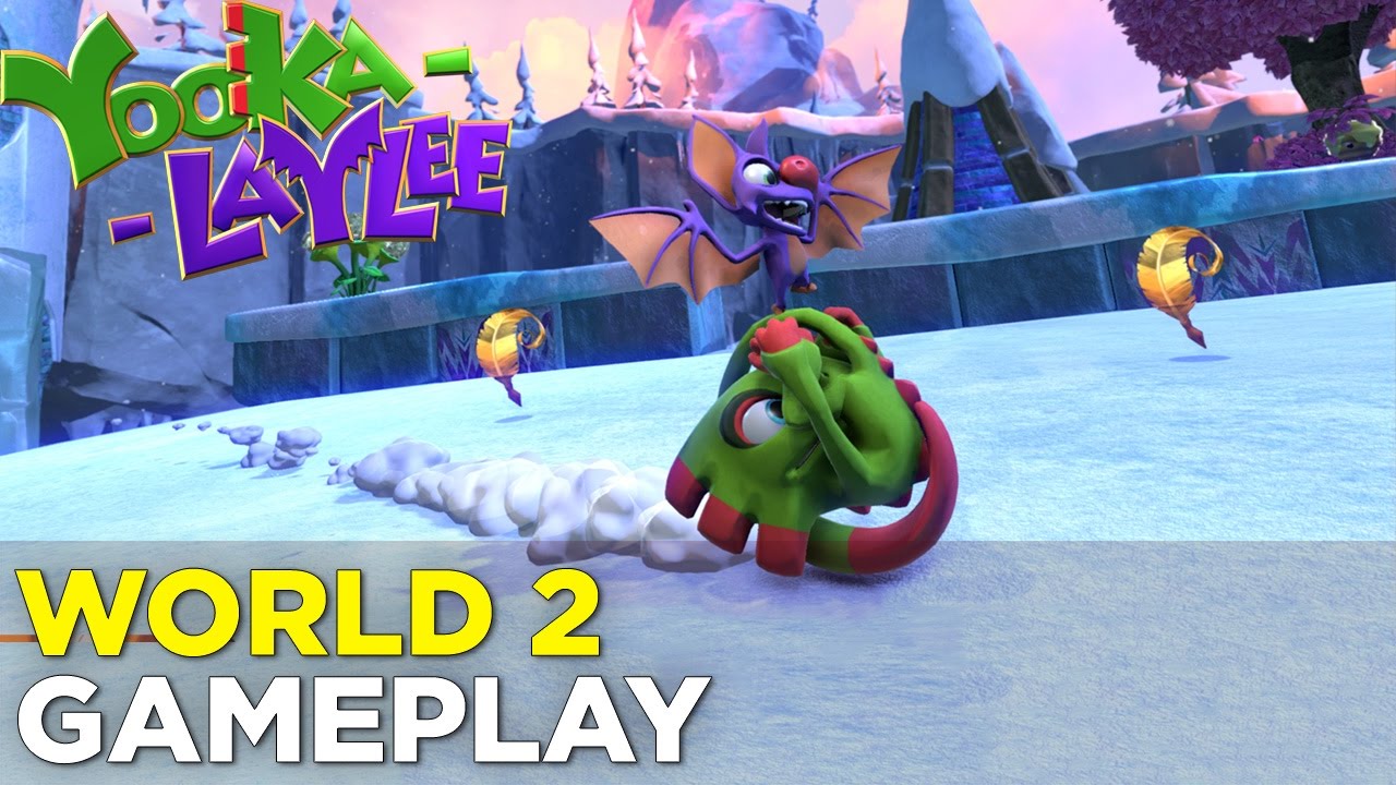 10 Minutes of YOOKA-LAYLEE Gameplay: Glitterglaze Glacier (World 2) @ GDC 2017