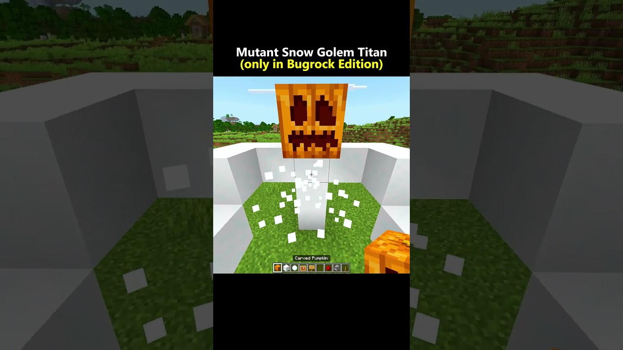 Spawning Mutant Snow Golem titan in Minecraft 💀 