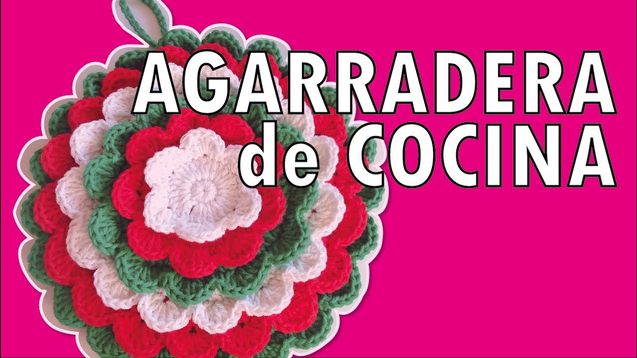 🧶Como tejer una AGARRADERA de cocina a CROCHET: Tutorial paso a paso🧶🧵✂