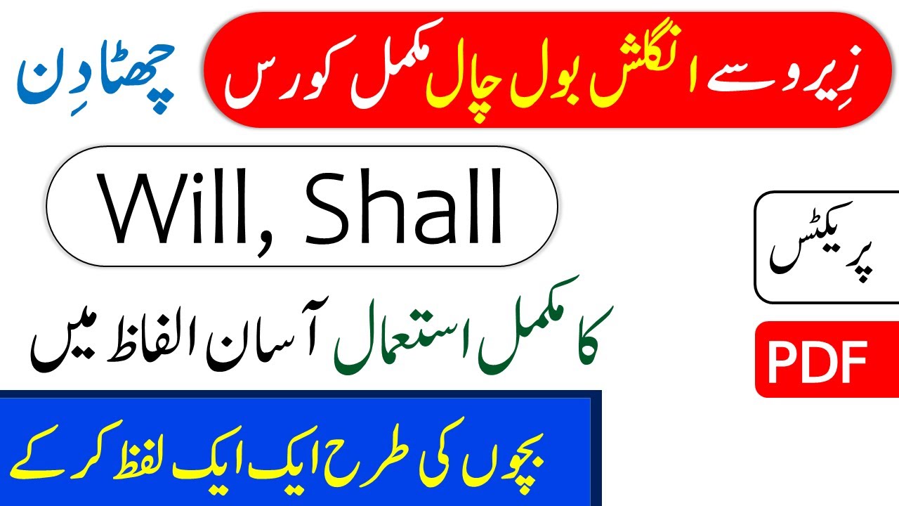 Learn Spoken English from Zero Day 6 | Use of Will and Shall |  @Grammareer