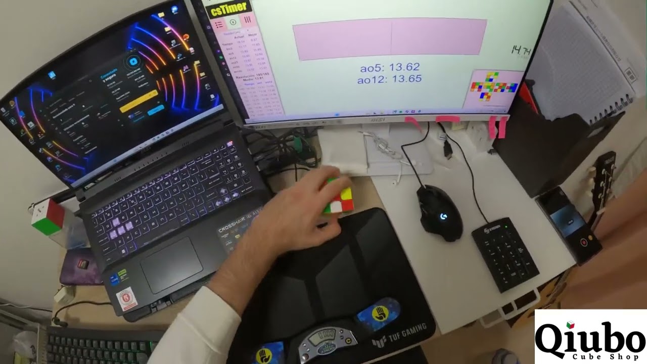 11.89 seconds avg5 Rubiks cube OH