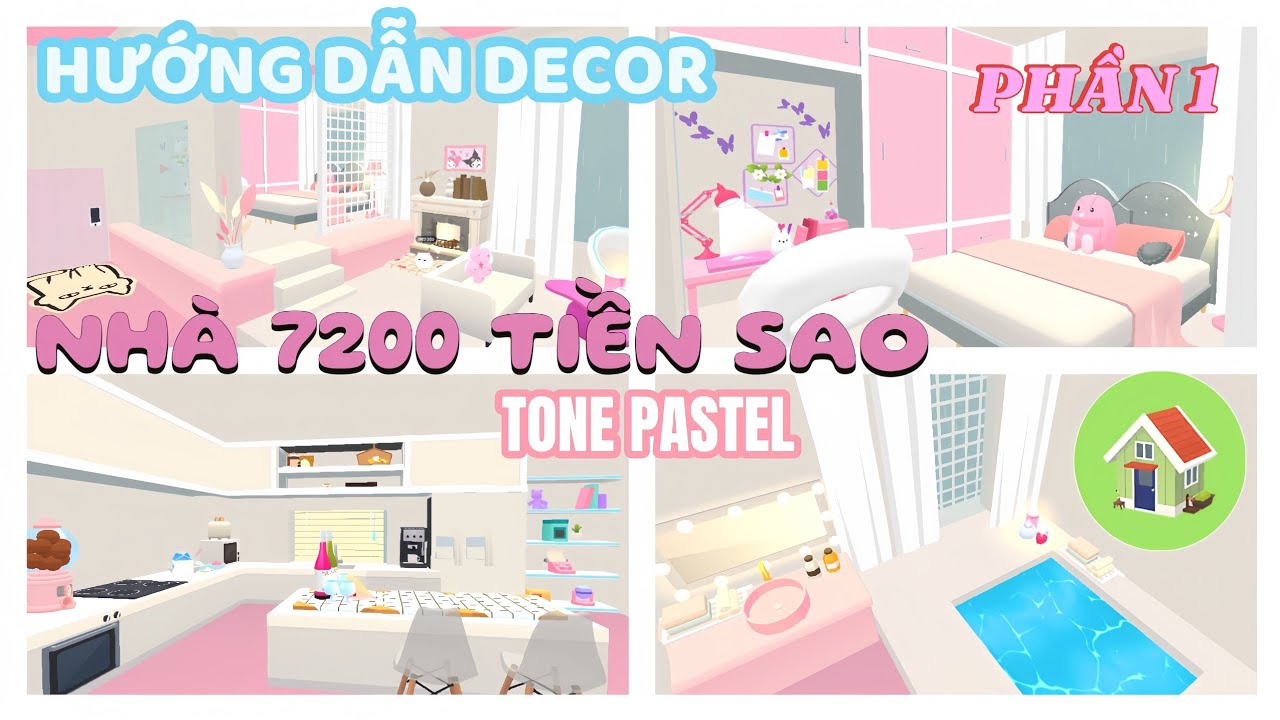 PLAY TOGETHER | Hướng dẫn decor nhà 7200 tiền sao Tone Pastel xinh xẻo 🩷🤍( PHẦN 1)
