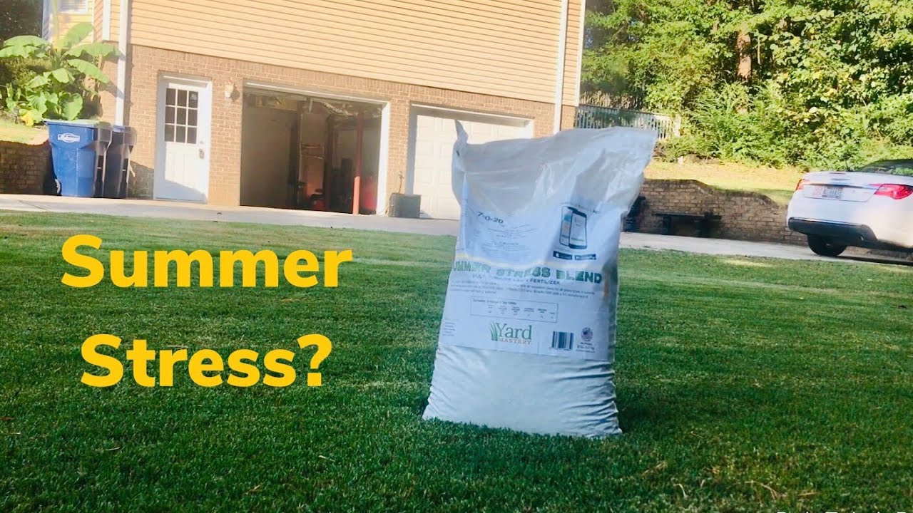 Fertilizer for summer and stressed lawns. Yard Mastery Summer Stress Blend.
