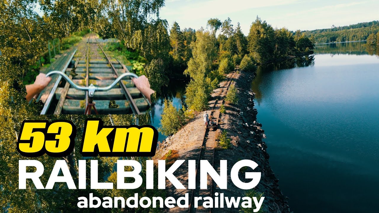 SCENIC 53 km Rail Biking ABANDONED RAILWAY | Deep Woods of SMÅLAND Part 1 ep.62 #rail #gopro #asmr