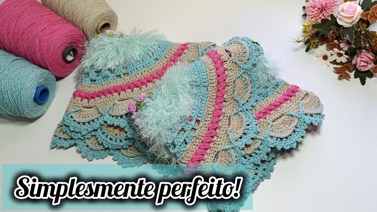 💥2/5 INCRÍVEL COMO ESSAS CORES COMBINAM//MODELO RITHY #produçãodecroche 